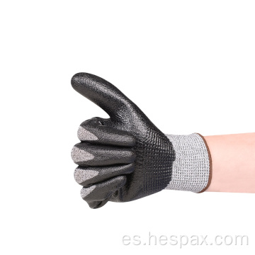 Hespax OEM Guantes de nitrilo industrial con agarre de trabajo personalizado